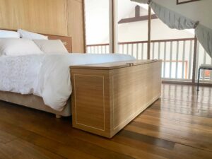 Coffre de lit haut de gamme réalisée à La Baule