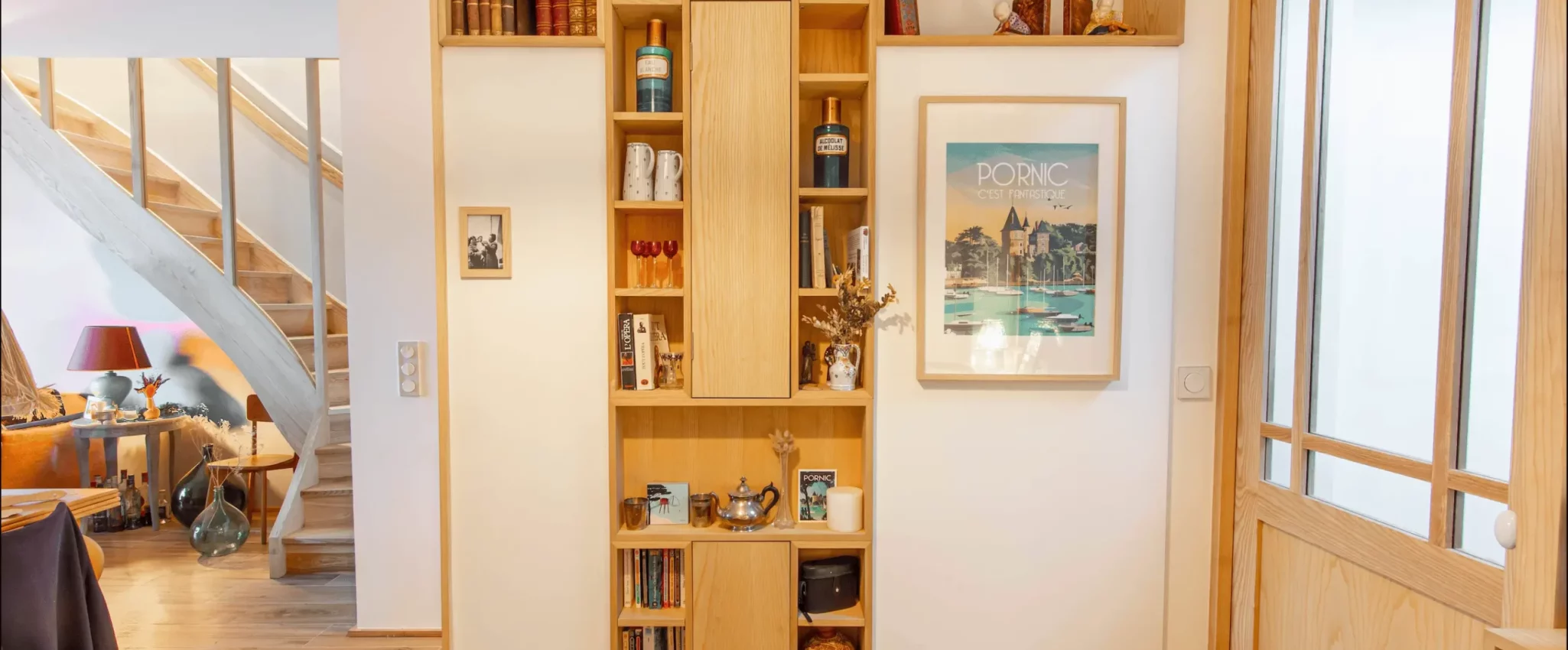 Bibliothèque menuiserie Préfailles