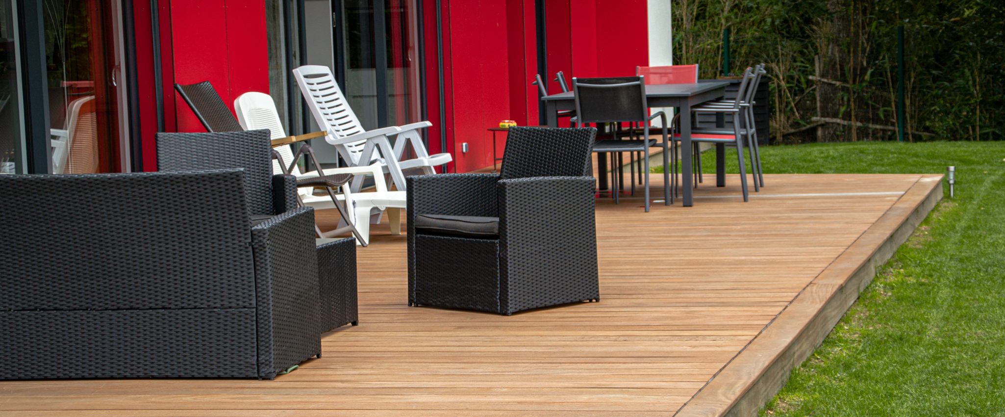 Terrasse en bois massif réalisée à Pornic